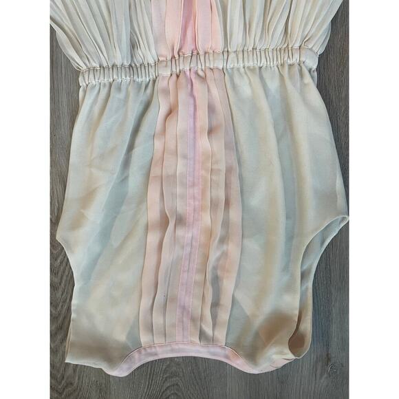 Victoria’s Secret Dress, women’s size Small, pink and cream, v-neck, sleeveless - Picture 5 of 7